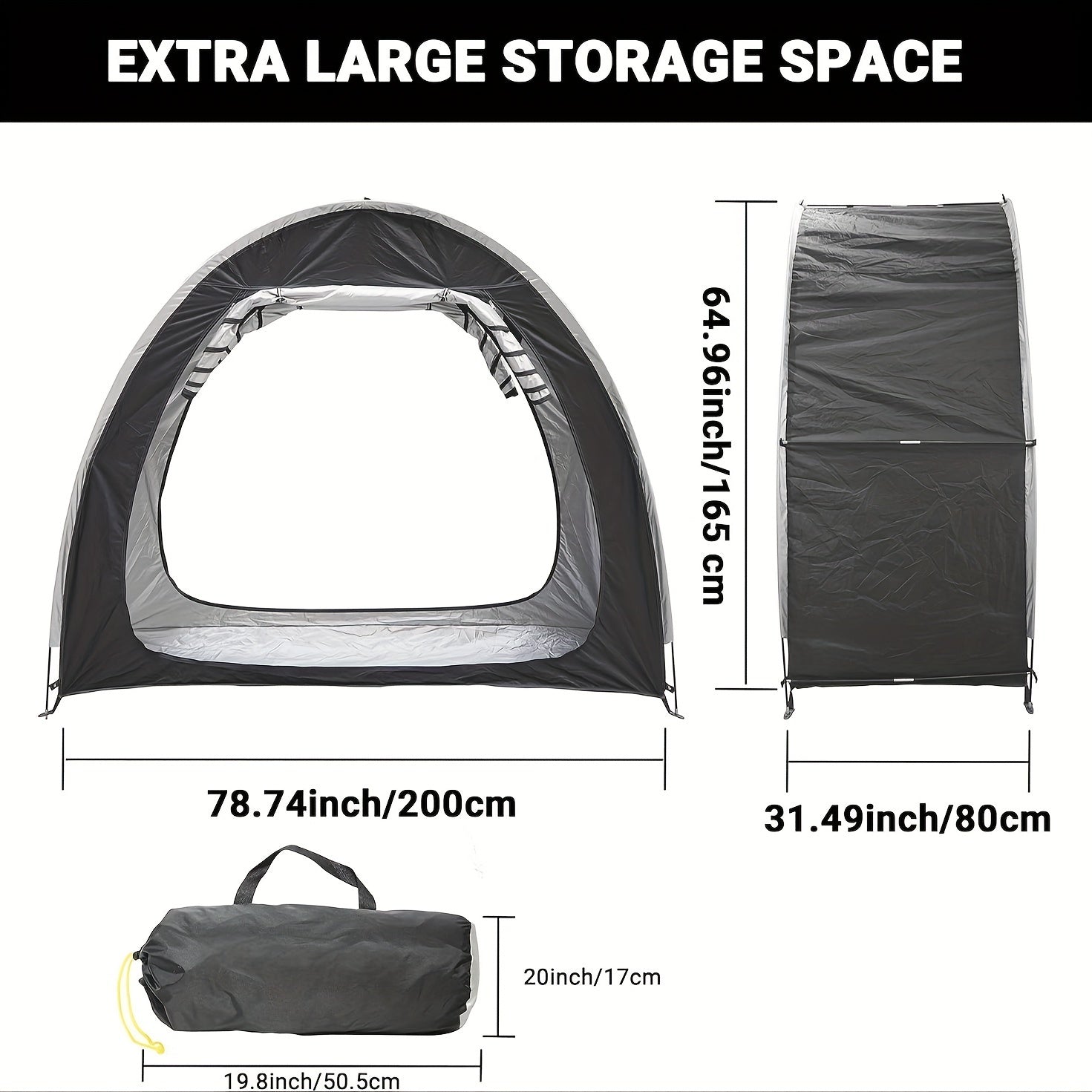 Bike Storage Shed Tent With Double Doors