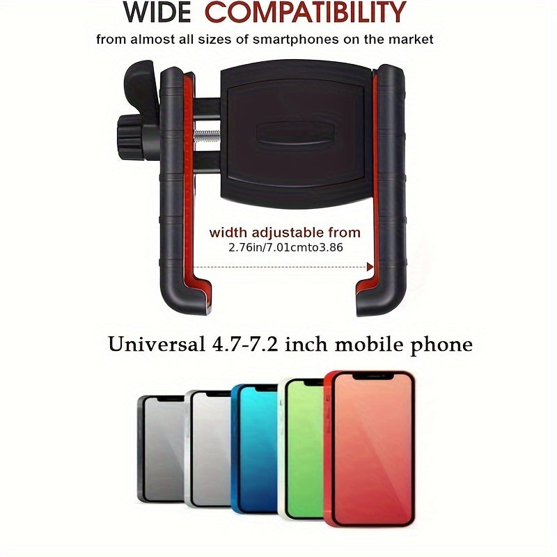 360° Free Rotation Universal Golf Cart Phone Holder - Suitable for Electric Bikes, Motorcycles, and Square Poles - ABS Material - Perfect for a Worry-Free Golf Journey