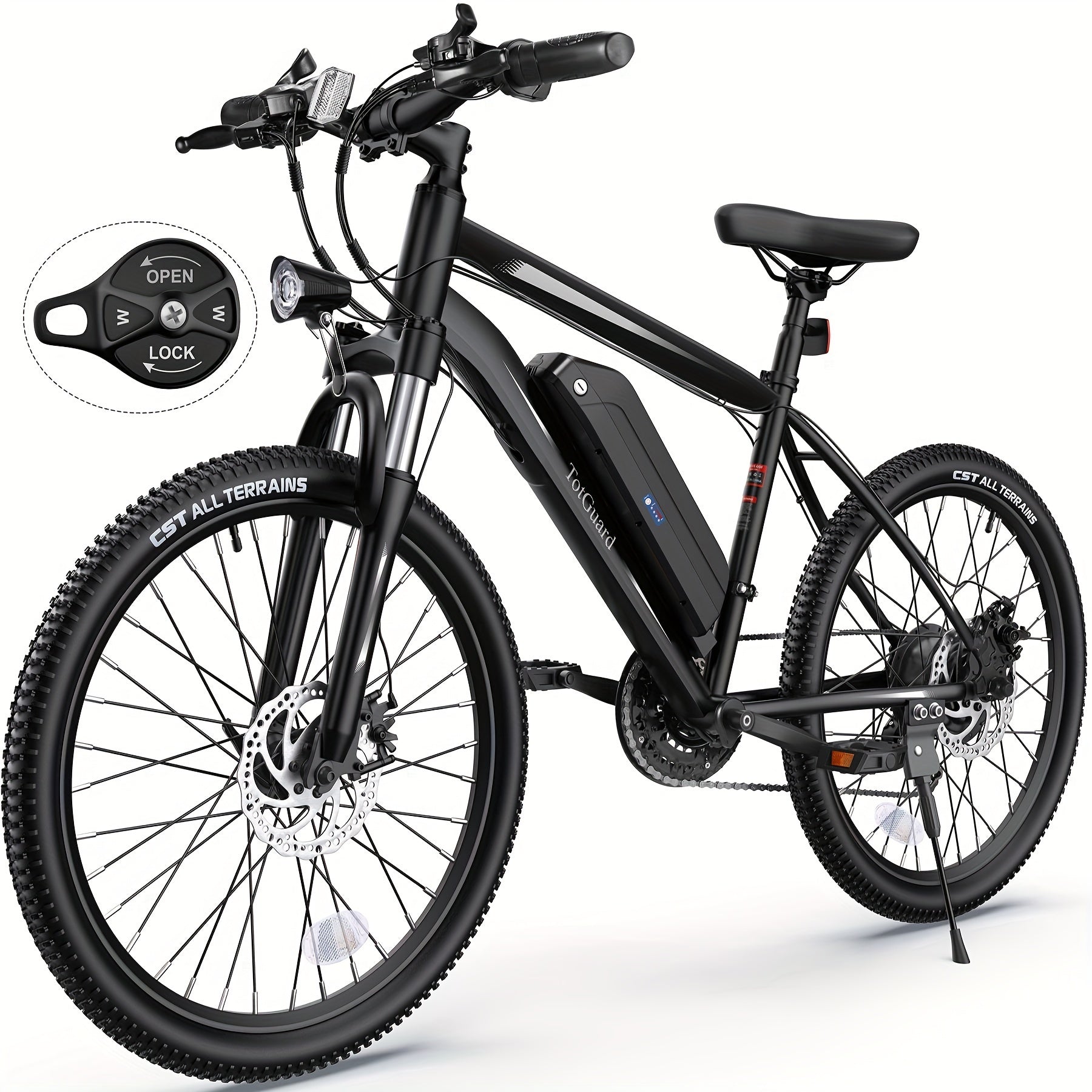26" Adult Electric Mountain Bike, Powerful 36V 374Wh Removable Battery, 500W Peak Motor Electric Bicycle, 21-Speed Gear System, Up To 50 Miles Range, 20MPH Max Speed Commuter Ebike