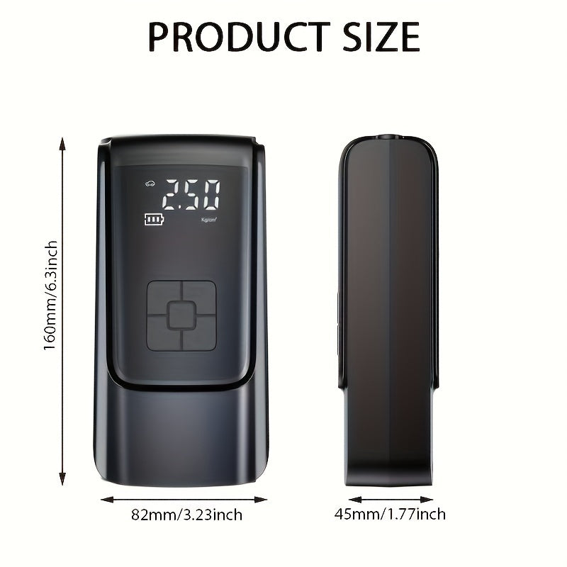 On-The-Go Essential, Versatile Portable Air Pump with LED Light - USB Rechargeable, Ideal for Cars, Motorcycles, Bikes, Sports Balls & Inflatables