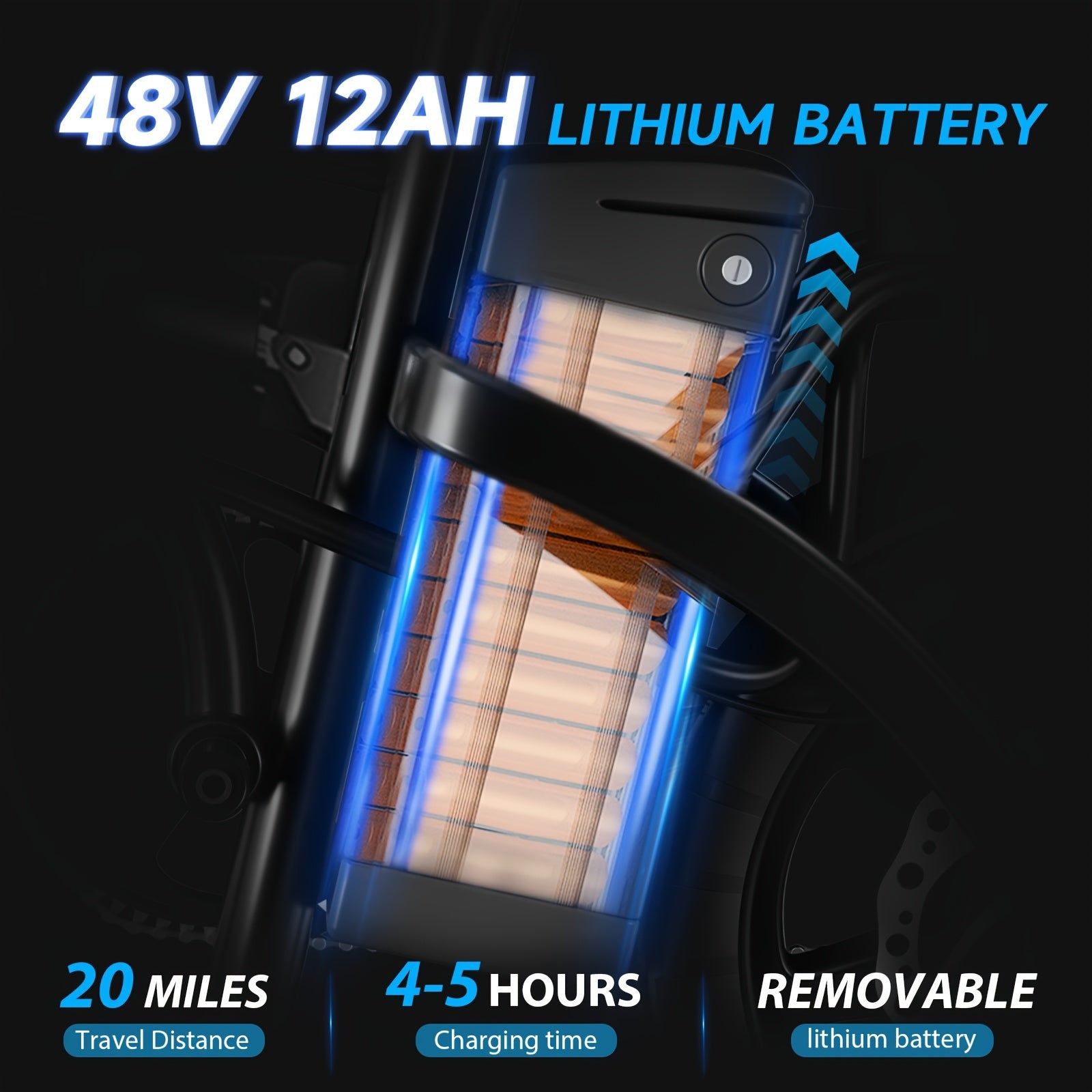 Electric Bike For Adults, Folding Ebike, Electric Bicycle With Removable Battery,