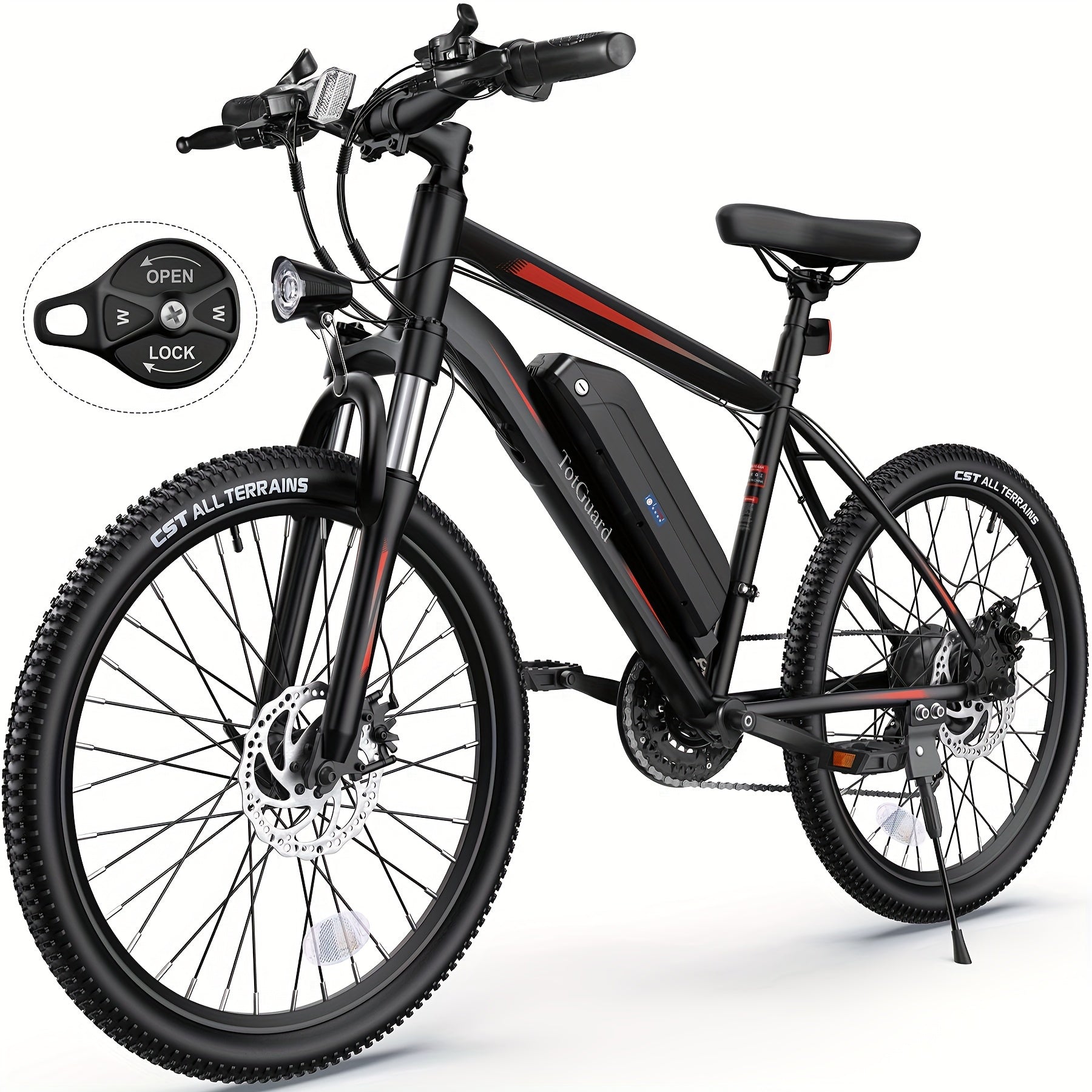 26" Adult Electric Mountain Bike, Powerful 36V 374Wh Removable Battery, 500W Peak Motor Electric Bicycle, 21-Speed Gear System, Up To 50 Miles Range, 20MPH Max Speed Commuter Ebike
