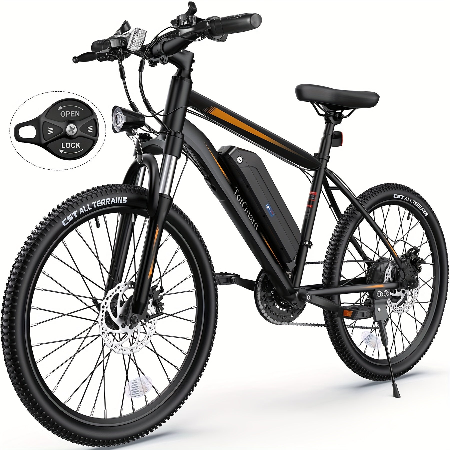 26" Adult Electric Mountain Bike, Powerful 36V 374Wh Removable Battery, 500W Peak Motor Electric Bicycle, 21-Speed Gear System, Up To 50 Miles Range, 20MPH Max Speed Commuter Ebike