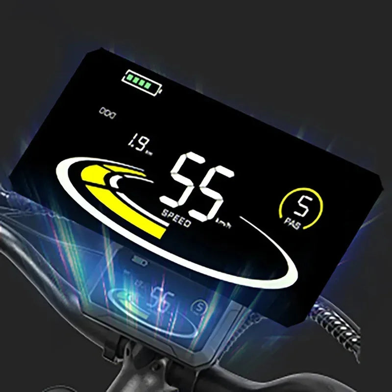 Ebike, Q20, 20-inch urban commuter electric bike, high carbon steel frame, 7-speed transmission, 750W motor, 48V-20ah battery