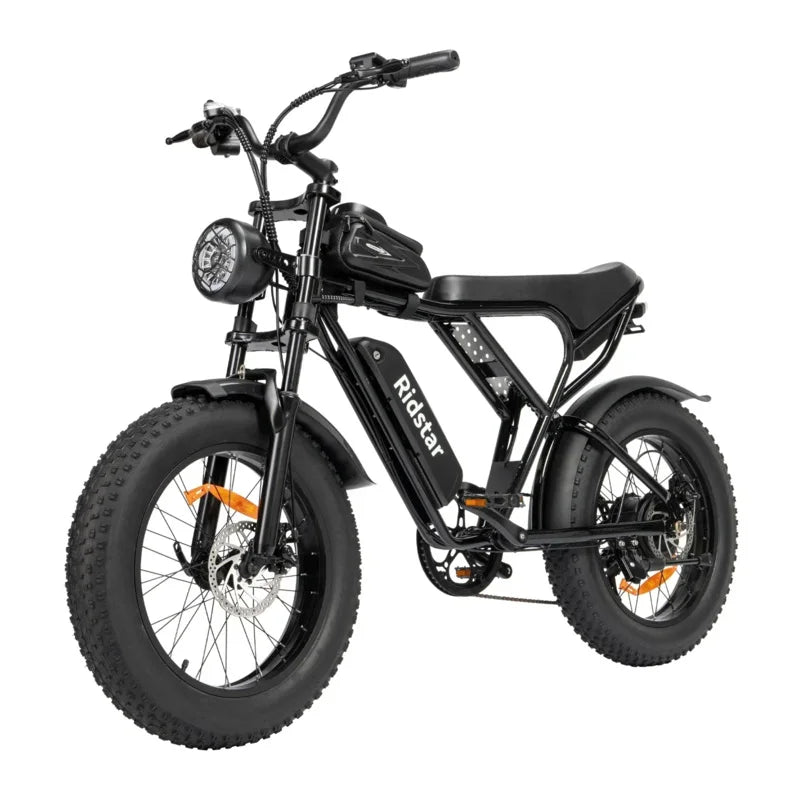 Ebike, Q20, 20-inch urban commuter electric bike, high carbon steel frame, 7-speed transmission, 750W motor, 48V-20ah battery