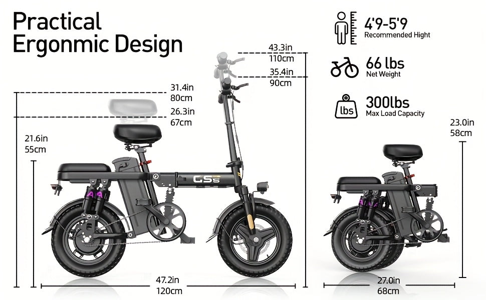 UPlee 740W Adult Electric Bike