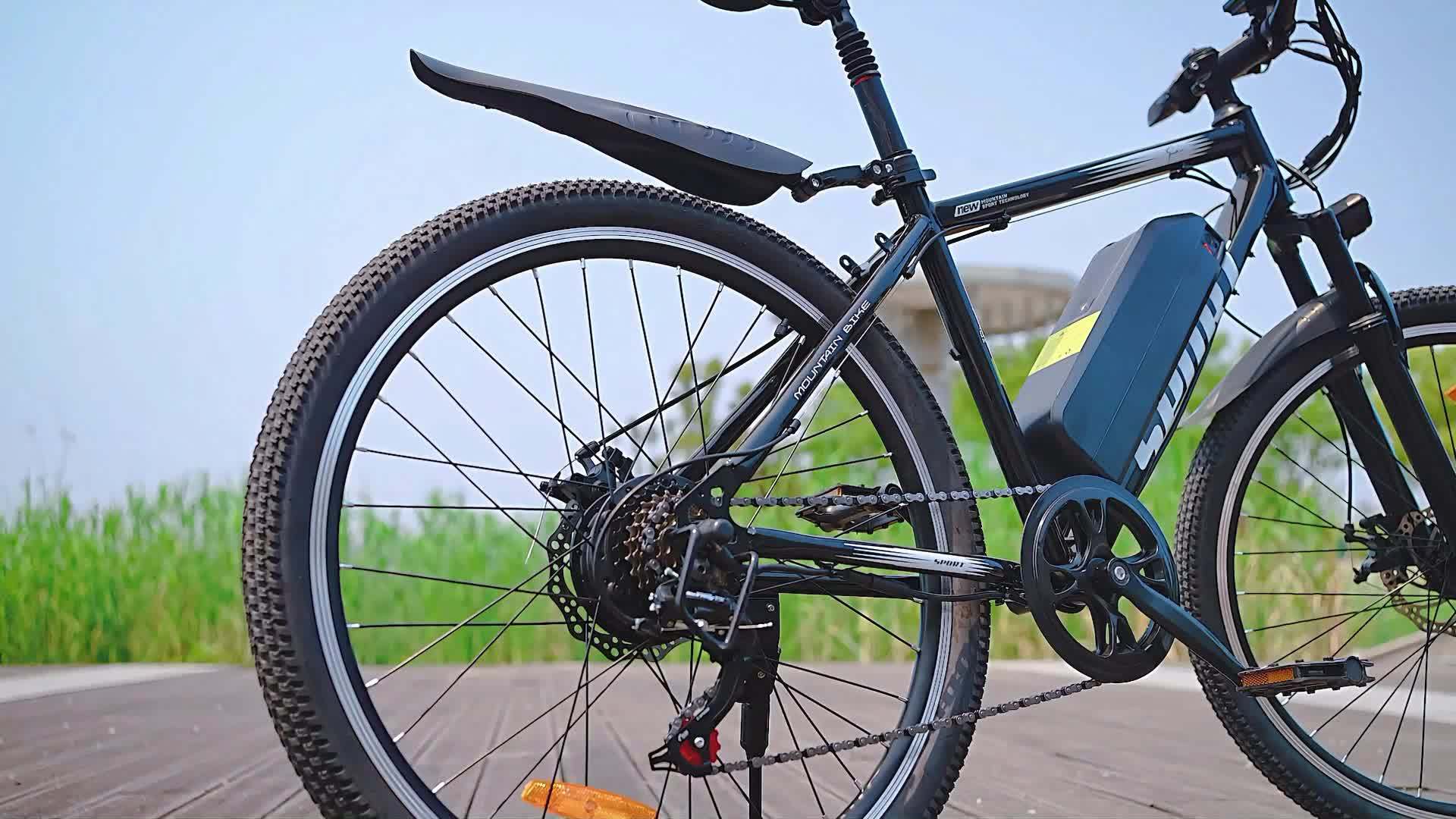 G26 749W/500-750W Peak Motor Electric Bike for Adults - 55-Mile Range 25 MPH Heavy-Duty E-Bike, 26" All-Terrain Tire-like Carbon Wheel, 480Wh Removable Battery, 7-Speed & Front Suspension, White/Black ( Plug) - Ebike for Comm