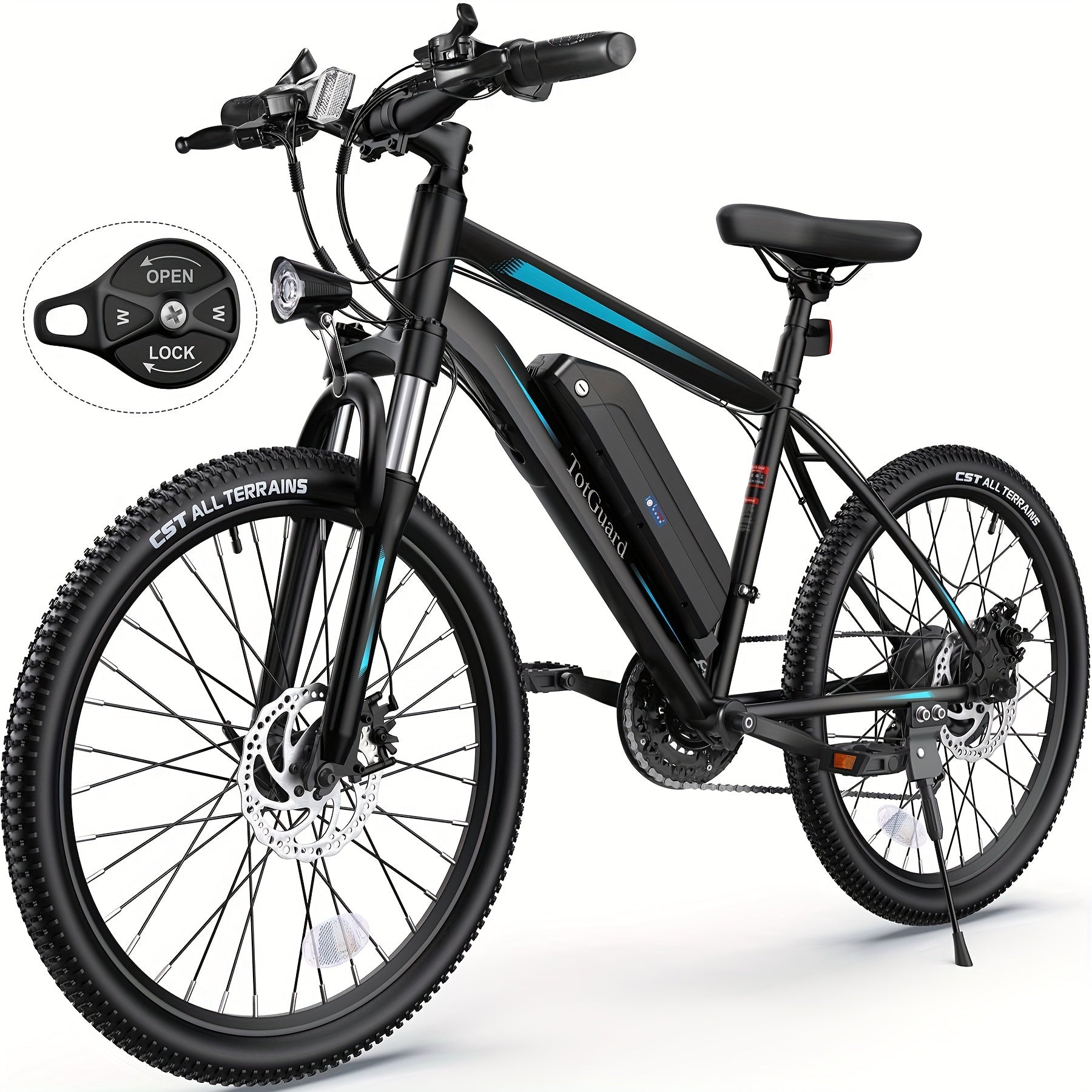 26" Adult Electric Mountain Bike, Powerful 36V 374Wh Removable Battery, 500W Peak Motor Electric Bicycle, 21-Speed Gear System, Up To 50 Miles Range, 20MPH Max Speed Commuter Ebike