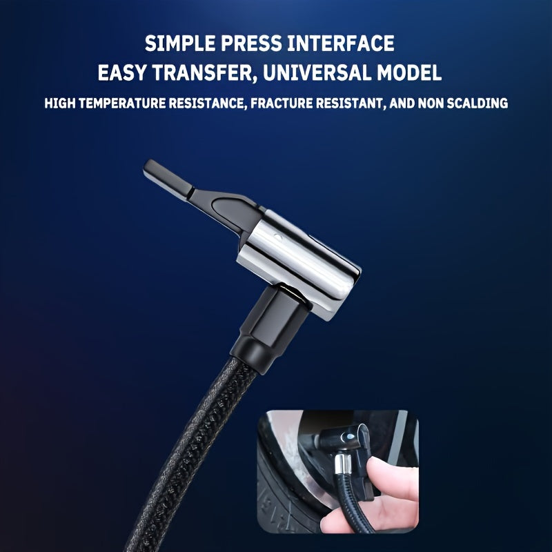 On-The-Go Essential, Versatile Portable Air Pump with LED Light - USB Rechargeable, Ideal for Cars, Motorcycles, Bikes, Sports Balls & Inflatables